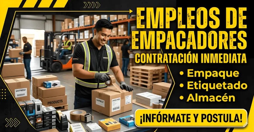 📦 Empleos de empacadores en México: trabajo fácil con ingreso inmediato y cómo postular